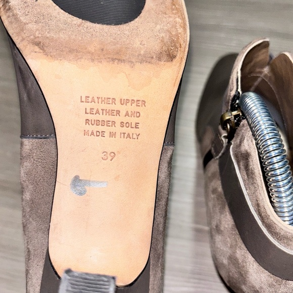 Anyi Lu hand made in Italy Chic Gray Ankle Boots - Picture 3 of 7